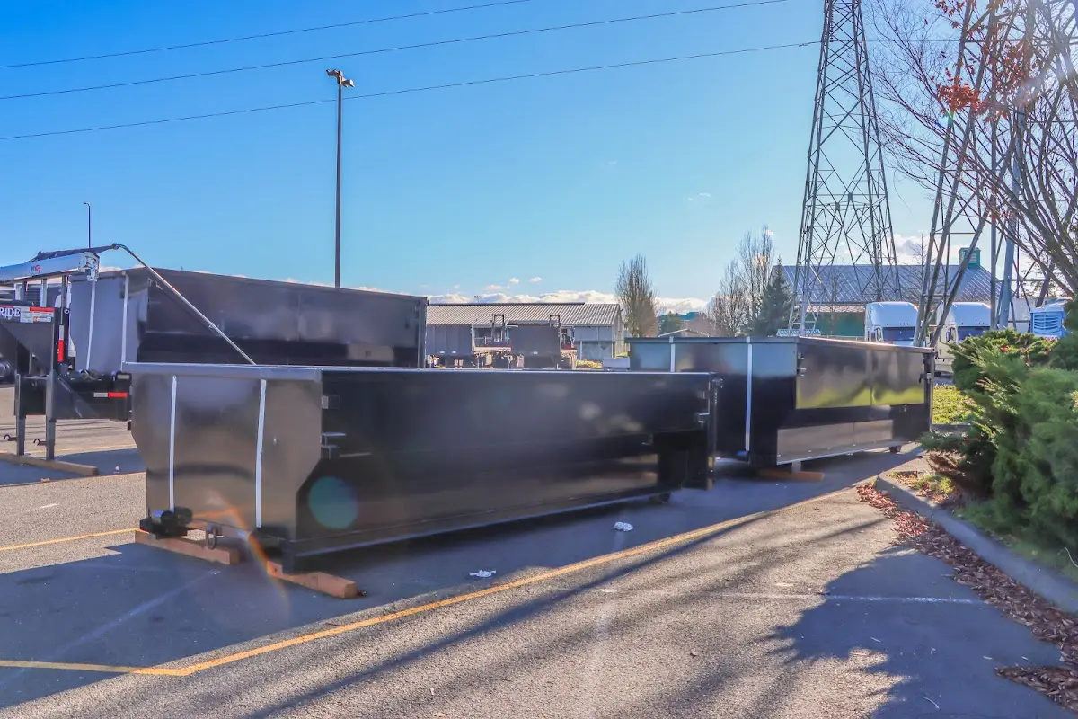 Roll-off dumpster ready for waste disposal at job site for Residential Dumpster Rental in Glenmont